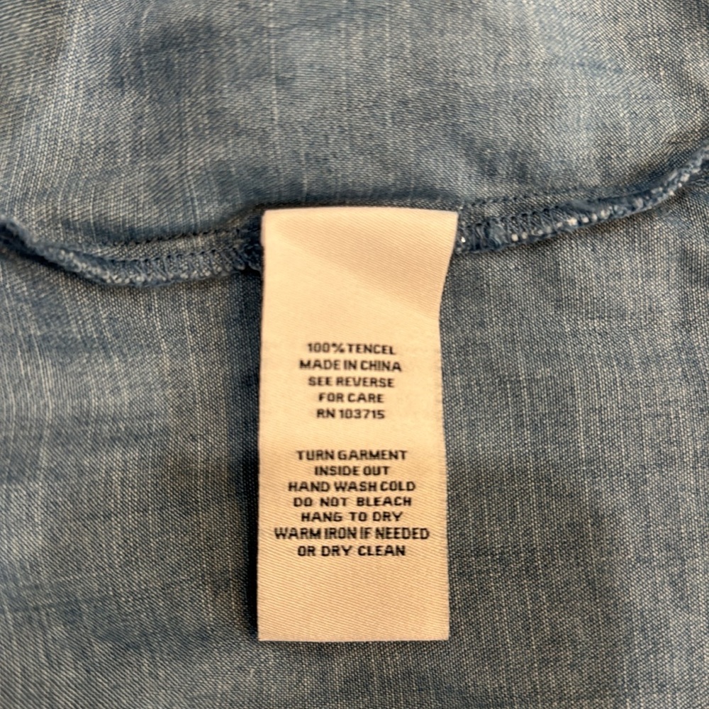 Nanette Lepore Tie Waist Chambray Shirtdress XS - Picture 5 of 5